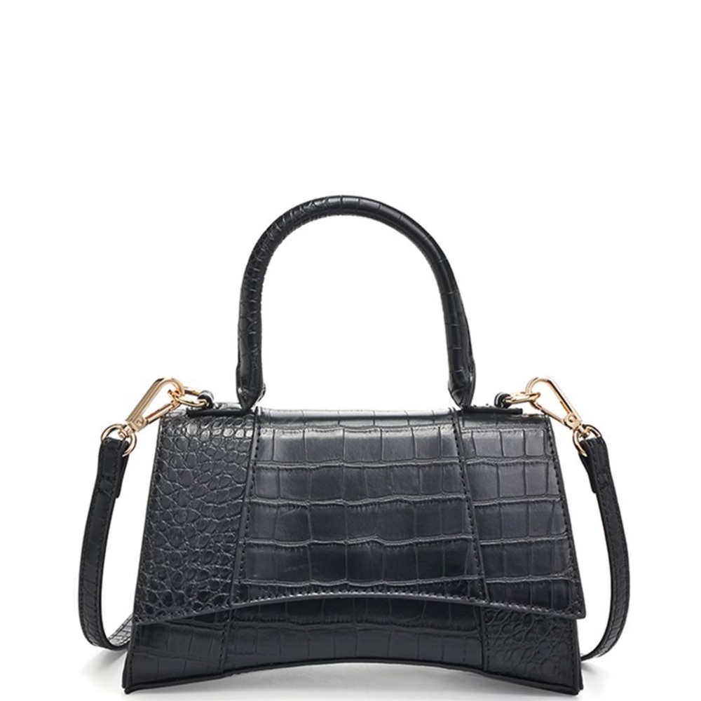 🆕 Black hourglass style crossbody small handbag